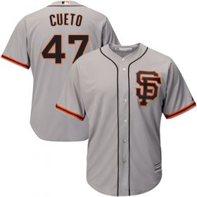 Wholesale Cheap Giants #47 Johnny Cueto Grey Road 2 Cool Base Stitched Youth MLB Jersey