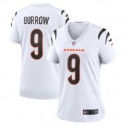 Cheap Women Nike #9 Joe Burrow White Cincinnati Bengals Limited Vapor Jersey