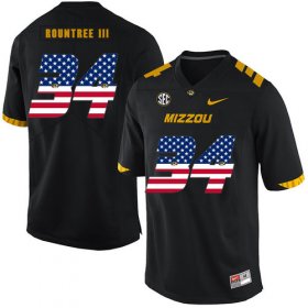 Wholesale Cheap Missouri Tigers 34 Larry Rountree III Black USA Flag Nike College Football Jersey