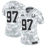 Cheap Women's Indianapolis Colts #97 Laiatu Latu 2024 F.U.S.E Arctic Camo Salute To Service Limited Stitched Jersey(Run Small)