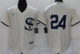 Wholesale Cheap Men's Chicago White Sox #24 Yasmani Grandal Cream 2021 Field of Dreams Cool Base Jersey