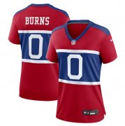 Wholesale Cheap Women's New York Giants #0 Brian Burns Century Red Alternate Vapor Limited Football Stitched Jersey