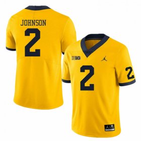 Cheap Men\'s Michigan Wolverines #2 Will Johnson Yellow Stitched Jersey