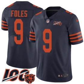 Wholesale Cheap Nike Bears #9 Nick Foles Navy Blue Alternate Youth Stitched NFL 100th Season Vapor Untouchable Limited Jersey