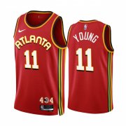 Wholesale Cheap Men's Atlanta Hawks #11 Trae Young 2022-23 Red Icon Edition Stitched Jersey