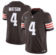 Cheap Men's Cleveland Browns #4 Deshaun Watson Brown 2024 F.U.S.E. With 2-Star C Patch Vapor Untouchable Limited Stitched Jersey