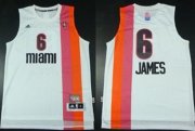 Wholesale Cheap Miami Floridians #6 LeBron James ABA Hardwood Classic Swingman White Jersey