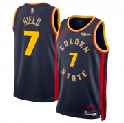 Cheap Men's Golden State Warriors #7 Buddy Hield Navy 2024-25 City Edition Stitched Basketball Jersey