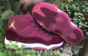 Wholesale Cheap Womens Jordan 11 Velvet Heiress Red/White-Gold