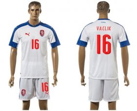 Wholesale Cheap Czech #16 Vaclik Away Soccer Country Jersey