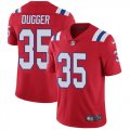 Wholesale Cheap Nike Patriots #35 Kyle Dugger Red Alternate Men's Stitched NFL Vapor Untouchable Limited Jersey