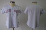 Wholesale Cheap Red Sox Blank White Women's Fashion Stitched MLB Jersey