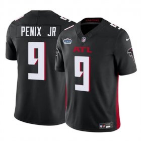 Men\'s Atlanta Falcons #9 Michael Penix Jr Black 2024 With Draft Patch F.U.S.E Vapor Untouchable Limited Stitched Football Jersey