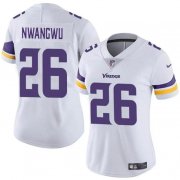 Cheap Women's Minnesota Vikings #26 Kene Nwangwu White Vapor Untouchable Limited Jersey(Run Small)