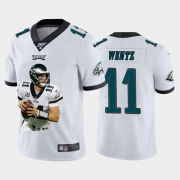 Cheap Philadelphia Eagles #11 Carson Wentz Nike Team Hero Vapor Limited NFL 100 Jersey White