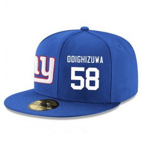 Wholesale Cheap New York Giants #58 Owa Odighizuwa Snapback Cap NFL Player Royal Blue with White Number Stitched Hat