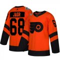 Wholesale Cheap Adidas Flyers #68 Jaromir Jagr Orange Authentic 2019 Stadium Series Stitched NHL Jersey