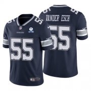 Wholesale Cheap Men's Dallas Cowboys #55 Leighton Vander Esch 60th Anniversary Navy Vapor Untouchable Stitched NFL Nike Limited Jersey