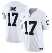 Wholesale Cheap Men's Las Vegas Raiders #17 Davante Adams White 2023 F.U.S.E With C Patch Vapor Untouchable Football Stitched Jersey