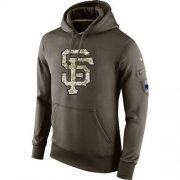 Wholesale Cheap Men's San Francisco Giants Nike Olive Salute To Service KO Performance Hoodie