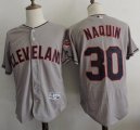 Wholesale Cheap Indians #30 Tyler Naquin Grey Flexbase Authentic Collection Stitched MLB Jersey