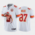 Cheap Kansas City Chiefs #87 Travis Kelce Nike Team Hero 8 Vapor Limited NFL 100 Jersey White Golden