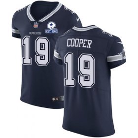 Wholesale Cheap Nike Cowboys #19 Amari Cooper Navy Blue Team Color Men\'s Stitched With Established In 1960 Patch NFL Vapor Untouchable Elite Jersey