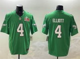 Men's Philadelphia Eagles #4 Jake Elliott Green 2025 Super Bowl LIX Patch F.U.S.E. Throwback Vapor Untouchable Limited Stitched Football Jersey