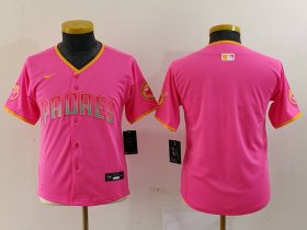 Cheap Youth San Diego Padres Blank Pink Fashion Baseball Jersey