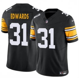 Cheap Men\'s Pittsburgh Steelers #31 Daijun Edwards Black 2024 F.U.S.E. Alternate Vapor Untouchable Limited Football Stitched Jersey