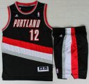 Wholesale Cheap Portland Trail Blazers #12 LaMarcus Aldridge Black Revolution 30 Swingman Jersey Short Suits