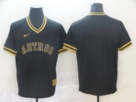 Wholesale Cheap Men Houston Astros Blank Black gold Game Nike 2022 MLB Jersey