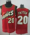 Wholesale Cheap Seattle Supersonics #20 Gary Payton 1995-96 Red Swingman Jersey