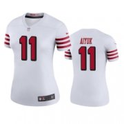 Wholesale Women San Francisco 49ers #11 Brandon Aiyuk White Rush Jersey