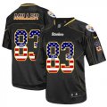 Wholesale Cheap Nike Steelers #83 Heath Miller Black Men's Stitched NFL Elite USA Flag Fashion Jersey