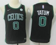 Cheap Youth Boston Celtics #0 Jayson Tatum Black 2017-2018 Nike Swingman General Electric Stitched NBA Jersey