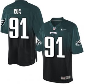 Wholesale Cheap Nike Eagles #91 Fletcher Cox Midnight Green/Black Men\'s Stitched NFL Elite Fadeaway Fashion Jersey