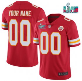 Wholesale Cheap Men\'s Kansas City Chiefs ACTIVE PLAYER Custom Red Super Bowl LVII Patch Vapor Untouchable Limited Stitched Jersey