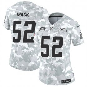 Cheap Women\'s Los Angeles Chargers #52 Khalil Mack 2024 F.U.S.E Arctic Camo Salute To Service Limited Stitched Football Jersey(Run Small)