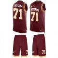 Wholesale Cheap Nike Redskins #71 Trent Williams Burgundy Red Team Color Men's Stitched NFL Limited Tank Top Suit Jersey