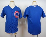 Wholesale Cheap Cubs Blank Blue Cool Base Stitched Youth MLB Jersey