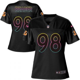 Wholesale Cheap Nike Bengals #98 D.J. Reader Black Women\'s NFL Fashion Game Jersey