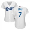 Wholesale Cheap Dodgers #7 Julio Urias White Home Women's Stitched MLB Jersey