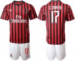 Wholesale Cheap AC Milan #17 C.Zapata Home Soccer Club Jersey