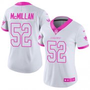 Wholesale Cheap Nike Dolphins #52 Raekwon McMillan White/Pink Women's Stitched NFL Limited Rush Fashion Jersey