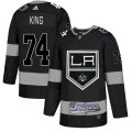 Wholesale Cheap Adidas Kings X Dodgers #74 Dwight King Black Authentic City Joint Name Stitched NHL Jersey