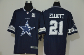 Wholesale Cheap Men\'s Dallas Cowboys #21 Ezekiel Elliott Navy Blue 2020 Big Logo Number Vapor Untouchable Stitched NFL Nike Fashion Limited Jersey