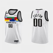 Wholesale Cheap Men's Minnesota Timberwolves Active Player Custom 2022-23 White City Edition Stitched Basketball Jersey