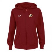 Wholesale Cheap Washington Redskins Ladies Tailgater Full Zip Hoodie Red