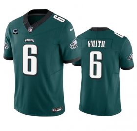 Wholesale Cheap Men\'s Philadelphia Eagles #6 DeVonta Smith Green 2023 F.U.S.E. With 1-Star C Patch Vapor Untouchable Limited Football Stitched Jersey